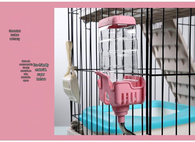 Medium Wall-Mounted Pet Water Dispenser: Square Drinking Bottle & Feeder for Cats and Dogs