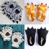 Cozy Dinosaur Cosplay Costume Slippers With Soft Plush Paw Shoes For Winter Warmth