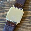 Used SEIKO Working Seiko Quartz Men's Watch Gold Dial Octagon Case