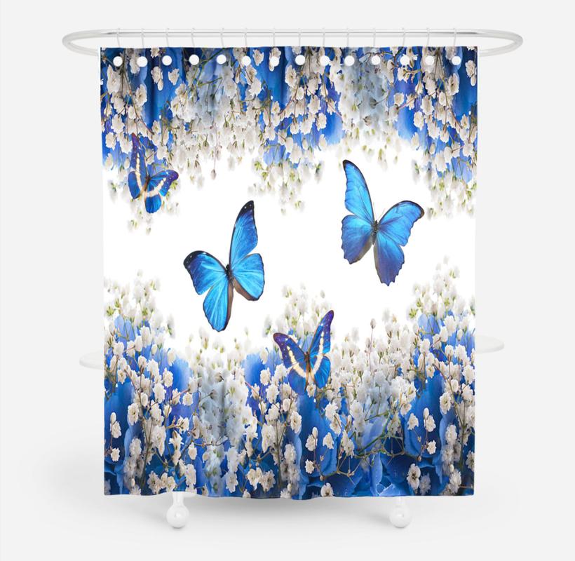 Chinese Painting Landscape Shower Curtains Bird Curtains Waterproof Polyester Diving Curtain Bathroom Fabric With Hooks | Shower Curtains