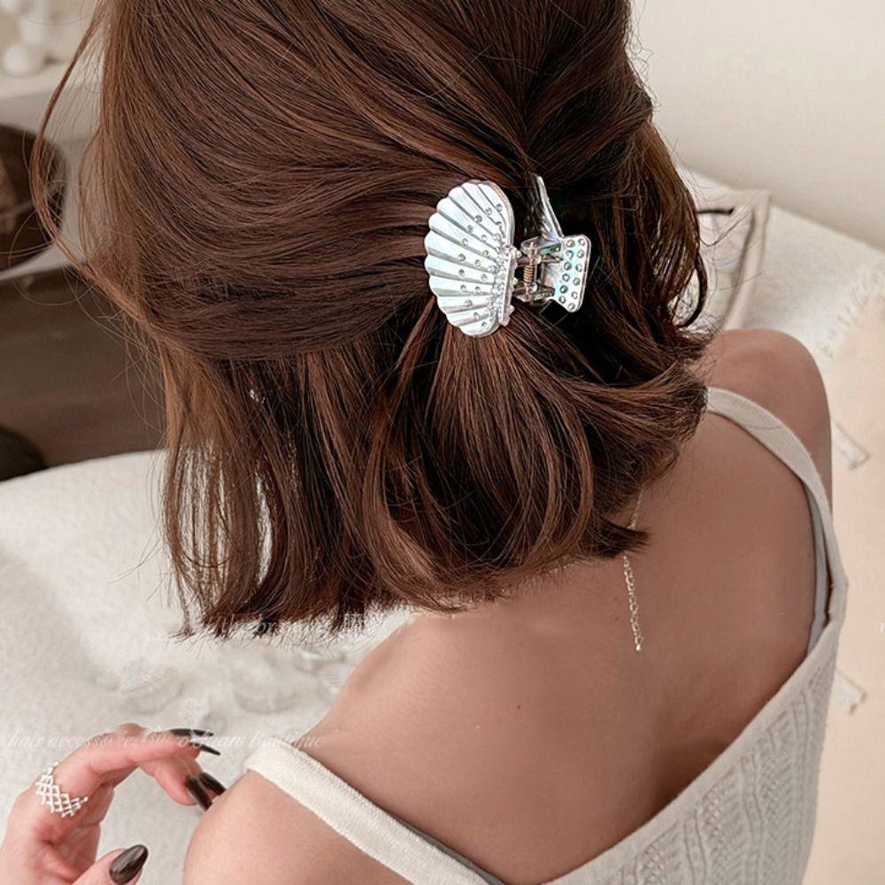 Acrylic Pearl Shell Hair Clip Hairpin Small Grab Clip Sweet Small Hair Claw  Vacation