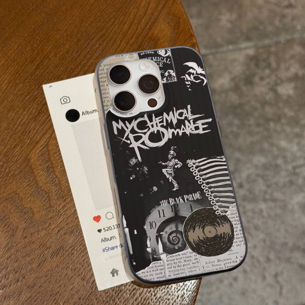 

Indie Rock Band My C-Chemical R-Romance Phone Case For IPhone 17 16 15 11 12 13 14 Pro Max Soft Corrugated Silicone Cover Case iPhone 16pro max