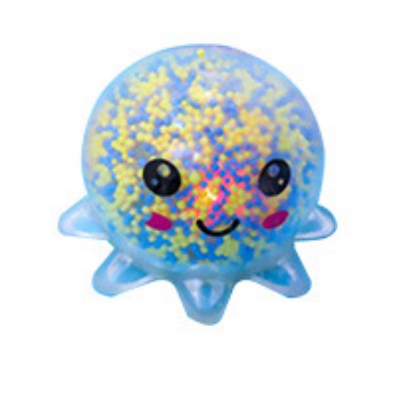 Мультяшный пенный осьминог Осьминог Щипалка Игрушка Оптовая детская игрушка-антистресс TPR Светящаяся Щипалка 1Pcs разноцветный