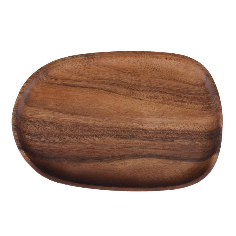 South American Walnut Creative Solid Wood Tray, Japanese Style Household Dry Foam Tray, Irregular Fruit Tray, Snack and Tea Tray