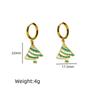 New Fashion Christmas Earrings: Creative Snowman & Tree Design In Stainless Steel