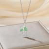 Lily of The Valley Pendant Necklace for Women Stainless Steel Female New Fashion Flower Choker Wedding Party Jewelry Gift