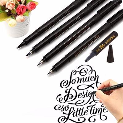 Student Stationery Gift School Office Desktop Supplies /& Soft Pen Copybook Calligraphy Art Design Check Sketch Refillable Brush with Ink
