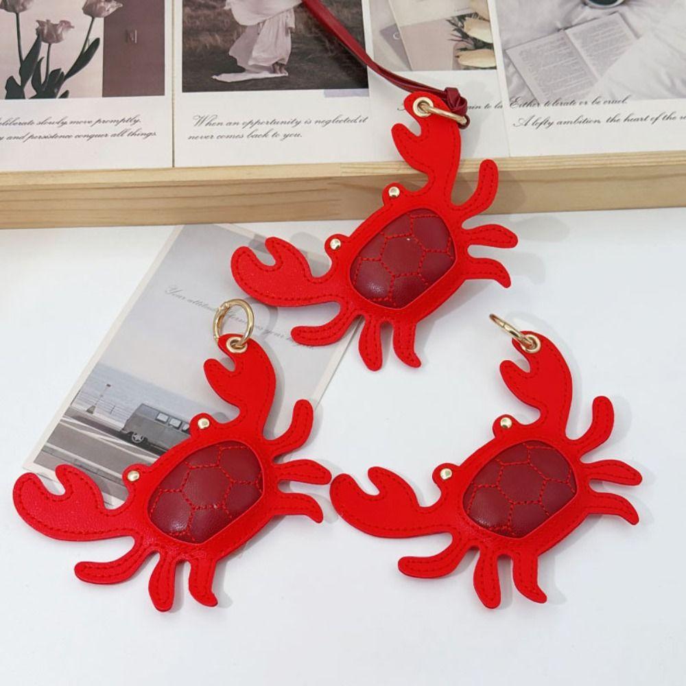 Summer Pu Leather Lobster Pendant Cute Bag Charm Multi-color Pu Crab Keychain Car Accessory
