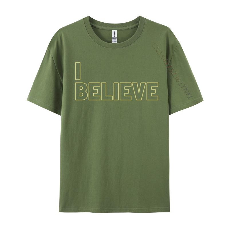 Unisex Tshirts I Believe Wicked Halloween Tops Tees Prevalent Design Cotton Boy Tshirt Casual Tops Shirt