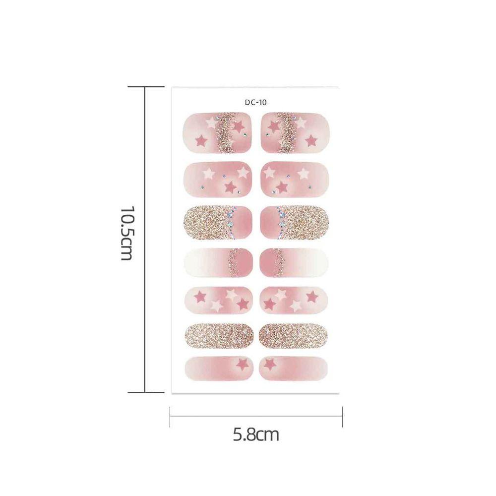 Floristic Gel Nail Polish Strips 14 Strips Nail Patch  DIY NAil Art Making