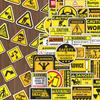 60pcs Waterproof Warning Sign Stickers for Phone Cases, Water Cups, Desktops, and Laptops