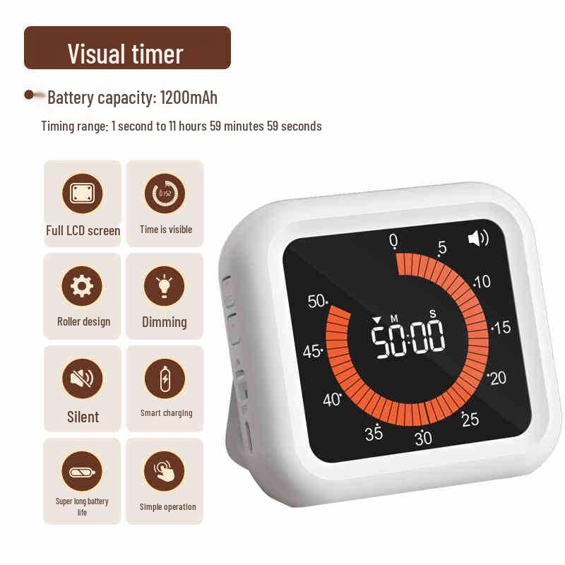 Lautloser visueller Timer-Wecker für Studenten