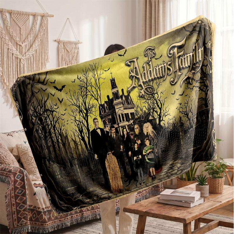 Warm Flannel BlanketThe Addams Family Soft Cozy Throw Blanket for Bedroom Couch
