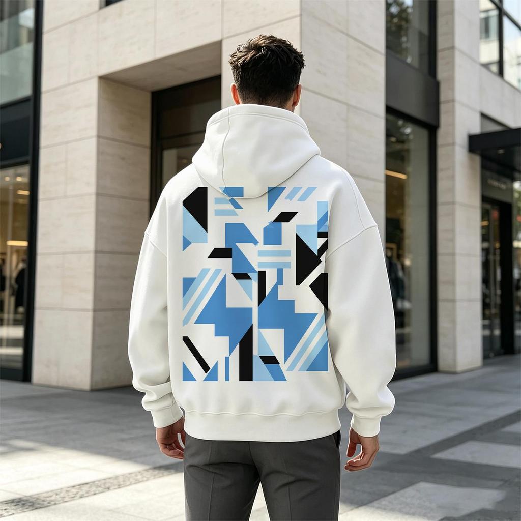 Men's Breathable 2D Graphic Hoodie | Soft Cotton, Minimalist Design, Versatile & Stylish for Casual Daily Wear