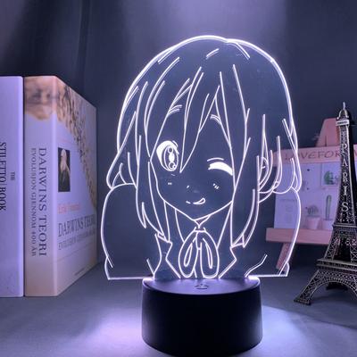 Anime K-ON Night Light Hirasawa Yui Figure Colors Changing Table Lamp Bedroom Decor Gift