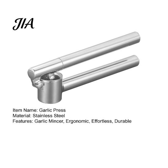 Garlic Peeler And Presser Set Stainless Steel Presser, Effortless Extended Handle Ginger Kitchen Tool for Seasoning Prep Masher, Easy Squeeze