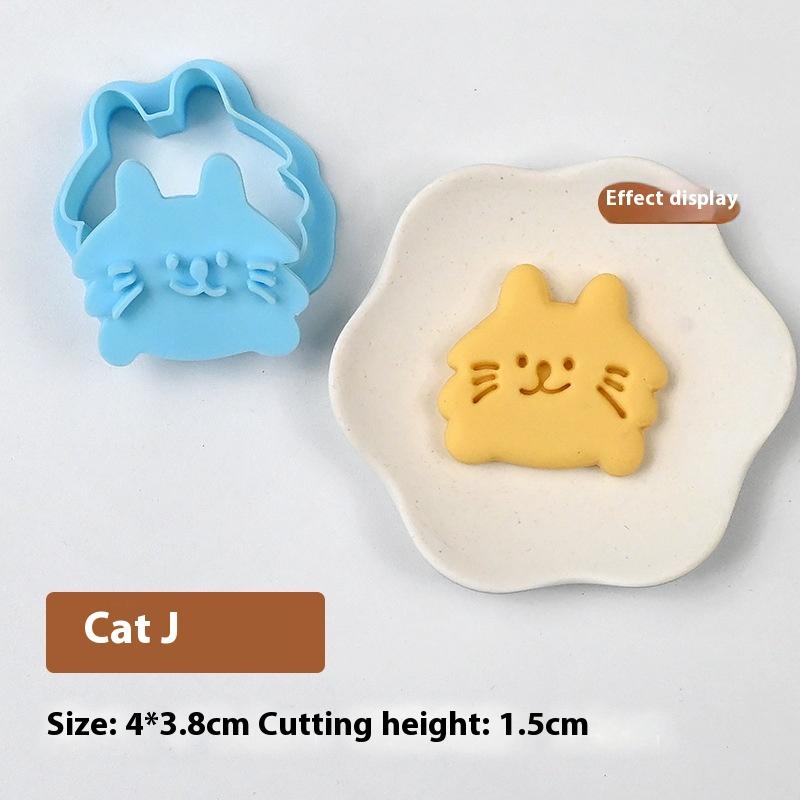 Cartoon Cat Fish Shape Cookie Stamps Cat Paw Biscuit Embossers Molds Fondant Cake Decoration Tools Outdoor Tableware