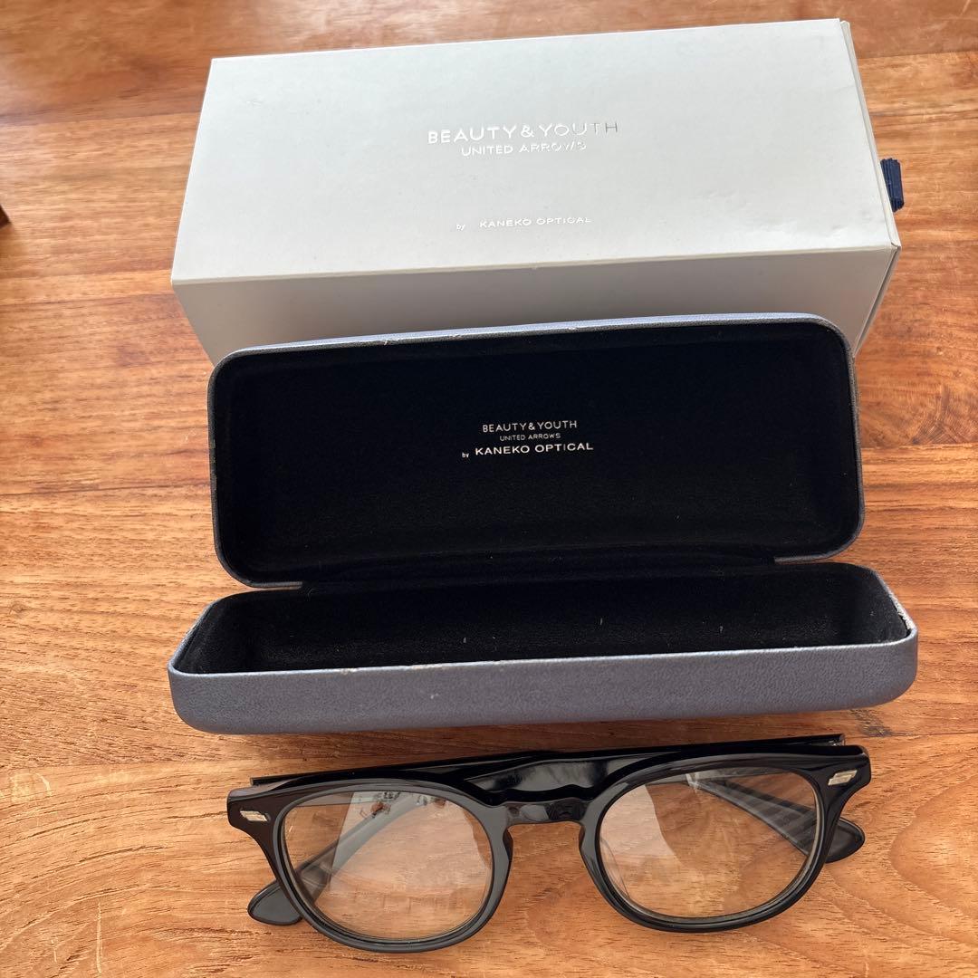 Used Kaneko Megane Beauty and Youth Glasses Black Framed Glasses