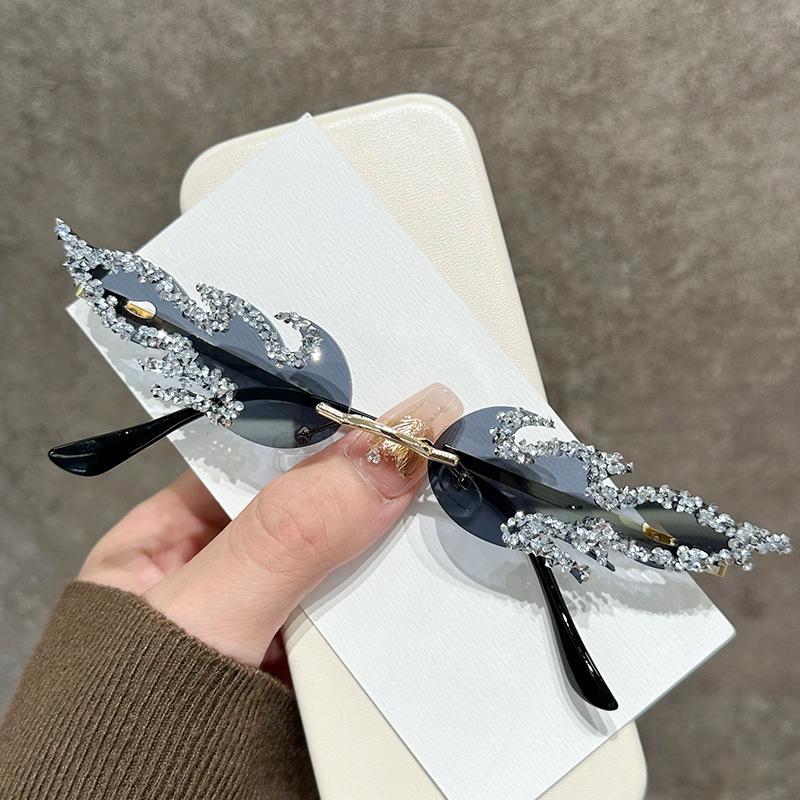 Flame Diamond Personality Trend Sunglasses Sunglasses Fashion Sunglasses