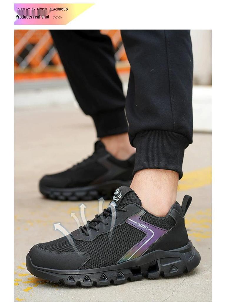 Unisex Steel Toe Mesh Safety Shoes: Lightweight, Breathable Anti-Smash & Anti-Puncture Work Footwear