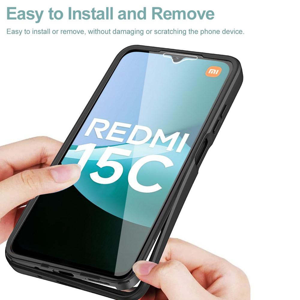 Pouzdro na telefon pro Xiaomi Redmi 15C 4G (EU) (173 mm)/15C 5G (EU) (173 mm)/Poco C85 4G (173 mm) Průhledný kryt z akrylu+TPU s PET fólií na displej