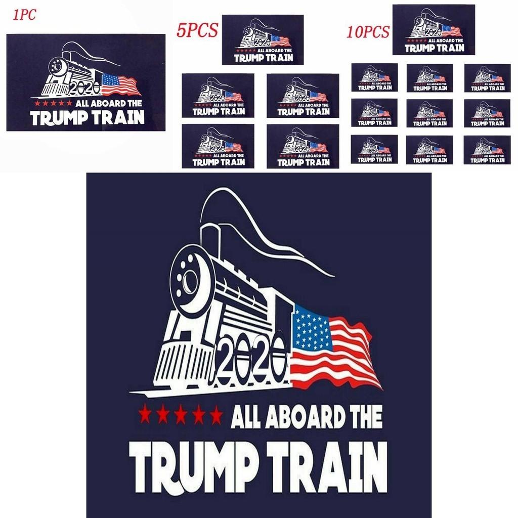 Trump Donald 10pcs Bumper Sticker 2020 All Aboard The Trump Train Stickers Car