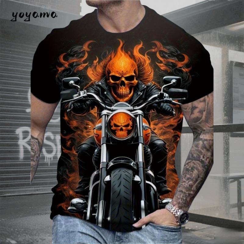 Men s casual 3D printed personalized cartoon animal quick drying top summer men s fashionable breathable round neck T-shirt S