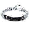Stainless Steel Cuban Chain Bracelet Men Adjustable Unfading Tiger Eyes Obsidian Stone Bracelets Accessories Gifts