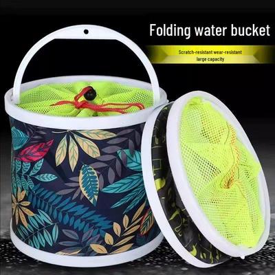 Foldable Fishing Bucket with Anti-Jump Net and Rope – Multi-Functional Live Fish Tank for Gear and Protection