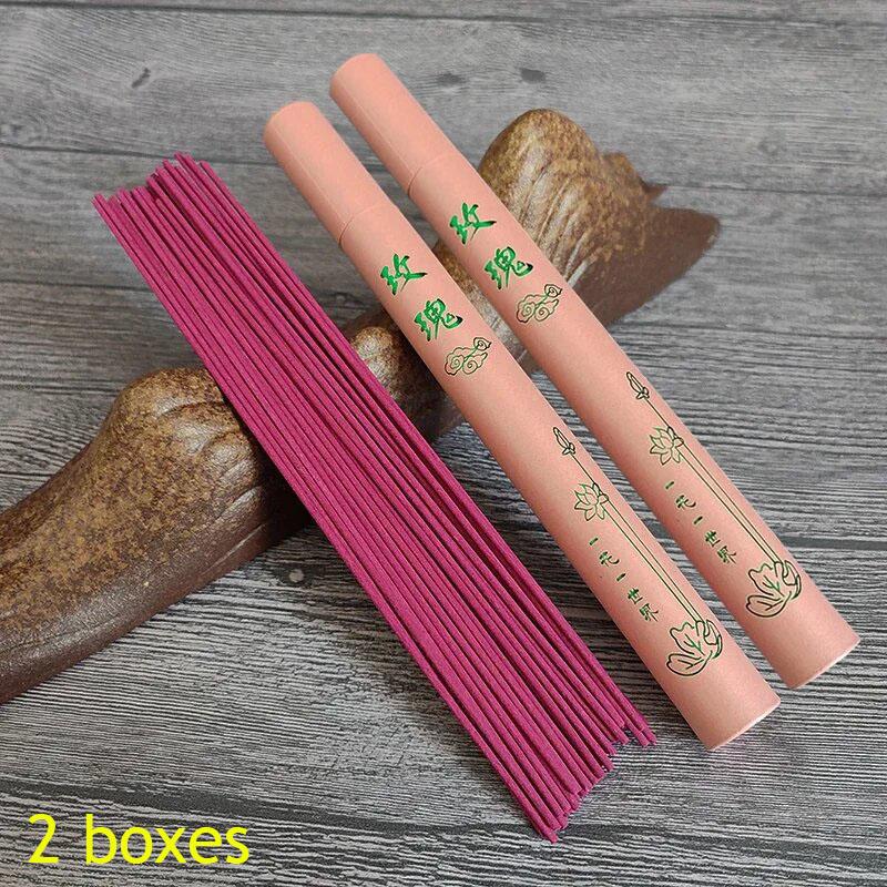 2Box Natural Sandalwood Incense Sticks 40pcs/box Sleeping Aiding Tranquilize Mind Refreshing Scents for Home Office Bedroom 7