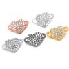 5 pièces Fermoirs Magnétiques en Alliage Strass Cœur Fermoirs Finaux Magnétiques en Métal Connecteur Pour Fabrication de Bijoux DIY Bracelets Collier Fournitures