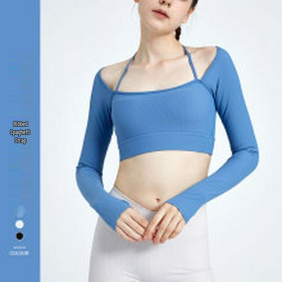 Women's Long Sleeve Yoga Top with Chest Pads & Twisted Back + Slim Fit Yoga Pants