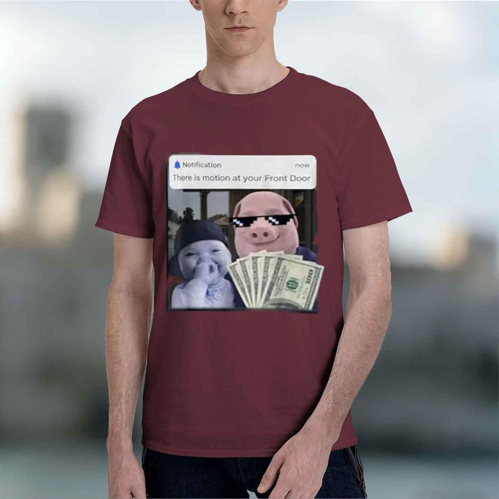 2026 New Model New Fashion There Is Motion At R Front Or John Pork S Fashion Joke Tshirt Y2k Tung Sahur 67 Saying Tee