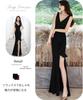 BaiFuFen Sexy Long Sleeveless Dress for and New Elegant Back Ruffle Slit Dress for Elegant Women's V-Neck Weddings, Concerts, Receptions, Year's