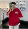 BUTMYJ Summer Cat Print Cute and Funny 3D Cat with a Lively Cat Back Plus Round Street Loose Solid Short Sleeves Men's T-Shirt, T-Shirt Print, Sizes,
