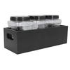 Dog Treat Container Solid Wood and Plastic Multifunctional Pet Food Storage Container for Home