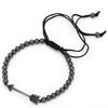 Water Crystal Geometric Beaded Bracelet With Silver And Gold Finish For Men And Women