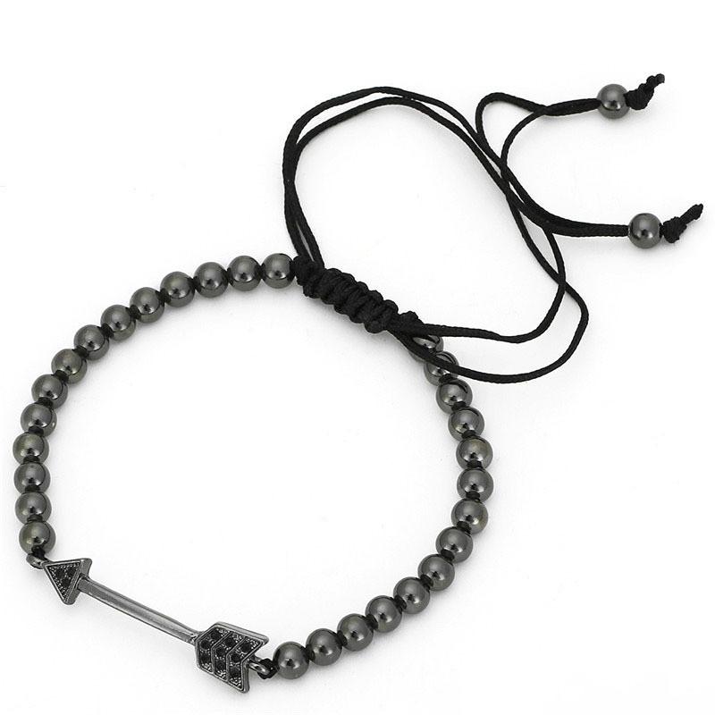 Water Crystal Geometric Beaded Bracelet With Silver And Gold Finish For Men And Women