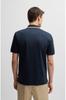 BOSS Slim Fit Cotton Polo Striped Size M Men's Shirt, Navy, Collar,