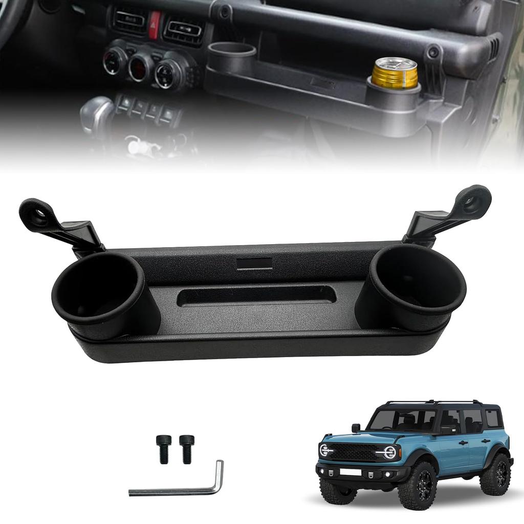 Jimny Passenger Seat Front Table with Drink Holder and Assist Grip Storage and Additional Storage Compatible with Suzuki and Nomad Includes Tools and