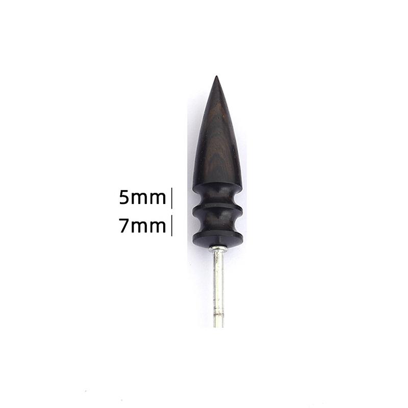 Leather Edge Polishing Slicker Black Ebony Wood Leather Burnisher Polished Rods Sandalwood DIY Tool Grinding Head