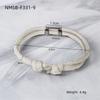 GEMCHIC Women's Adjustable Colorful Rope Bracelet with 18K Titanium Steel Bar, Engravable Personalized Unisex Fashion Wristband