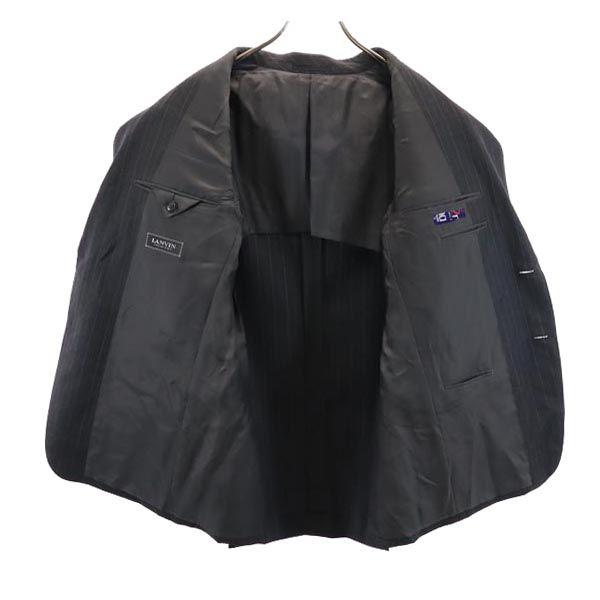 LANVIN Made in Japan wool Striped Pattern tailored jacket R46-44 Gray Men's Used