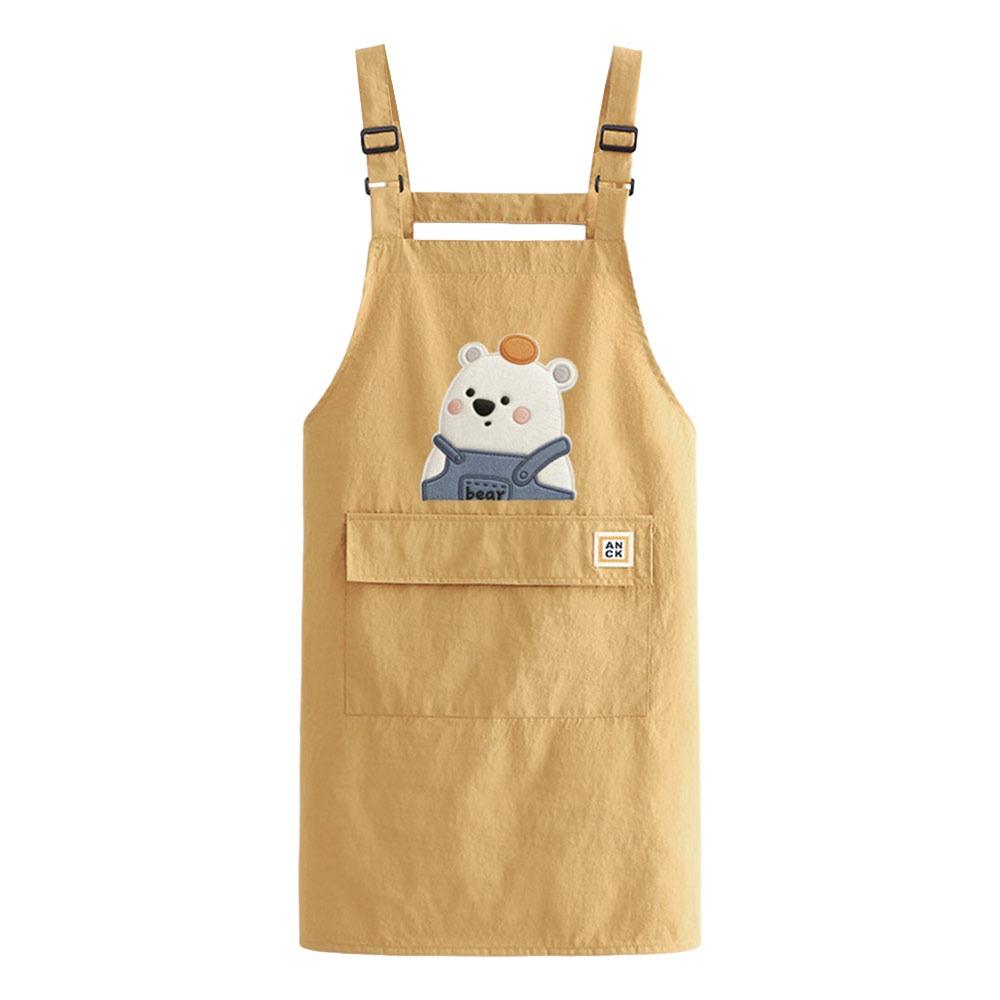Cartoon Kitch Apron Waterproof Catering Work Clothes Portable Chef Apron  for Home Kitchen жёлтый