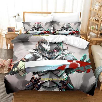 Goblin Slayer Ložní souprava Jednolůžko Dvojlůžko Plná Queen King Size Ložní souprava Dospělý Dítě Ložnice Sady povlaků na přikrývky Anime parure de lit Postel