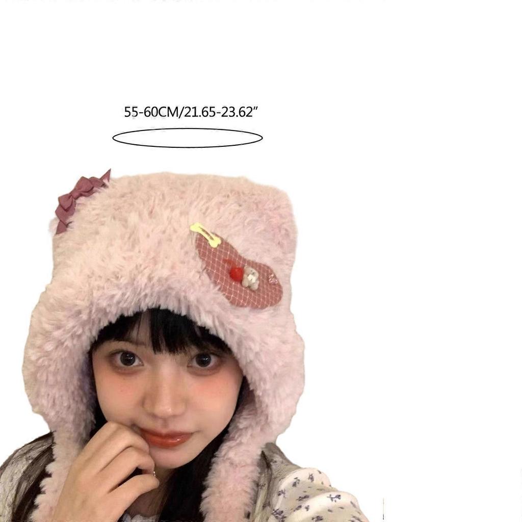 Oversized Bear Hat New Year Winter Party Decorations Festive Stage Shows Furry Ear Cute Oversized Hats Headdress  Gray