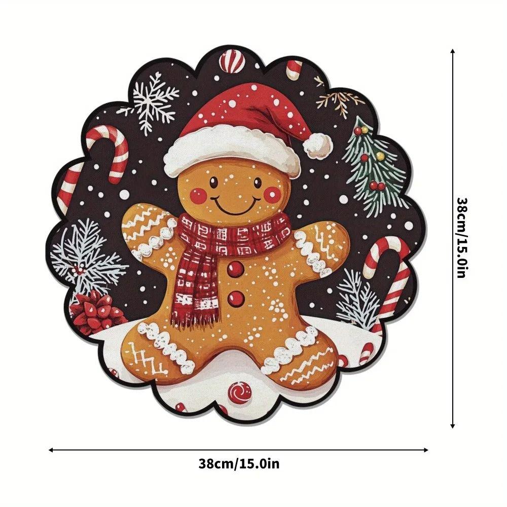 Non Slip Table Mats 38cm Christmas Decor Tablecloth Winter Dining Party Christmas Decor