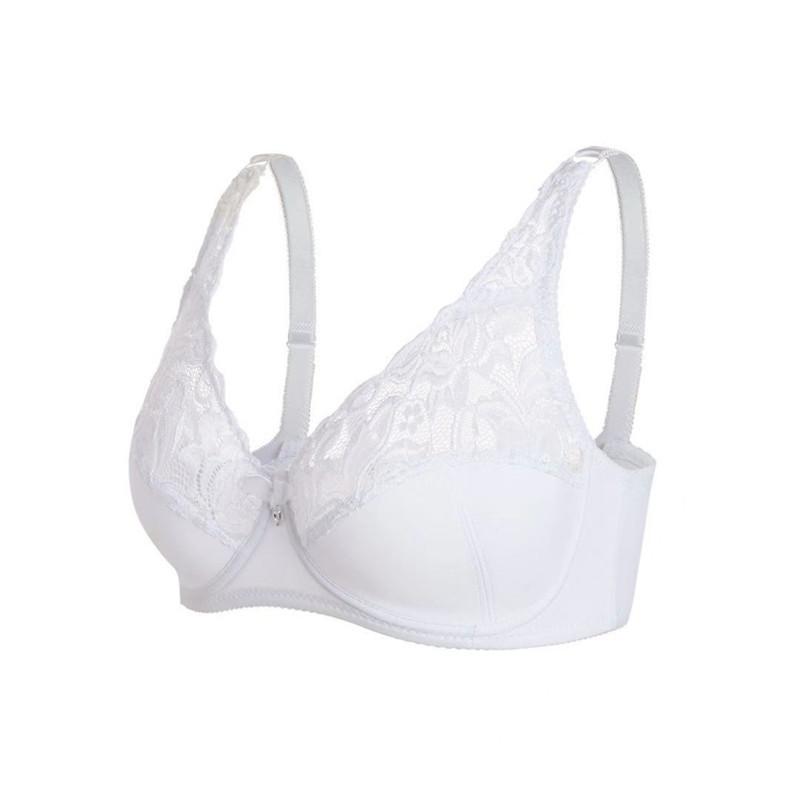Ultra Thin Cup Gathering Sexy Lace Adjustable Bra with Steel Ring