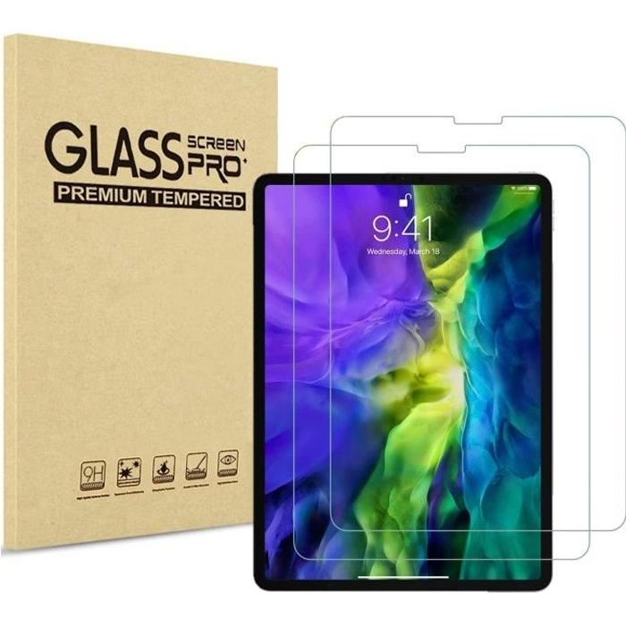 Tempered Glass - Phonillico - iPad PRO 11 Inch 2020 - Pack of 2 - Scratch-resistant - Wipes Included