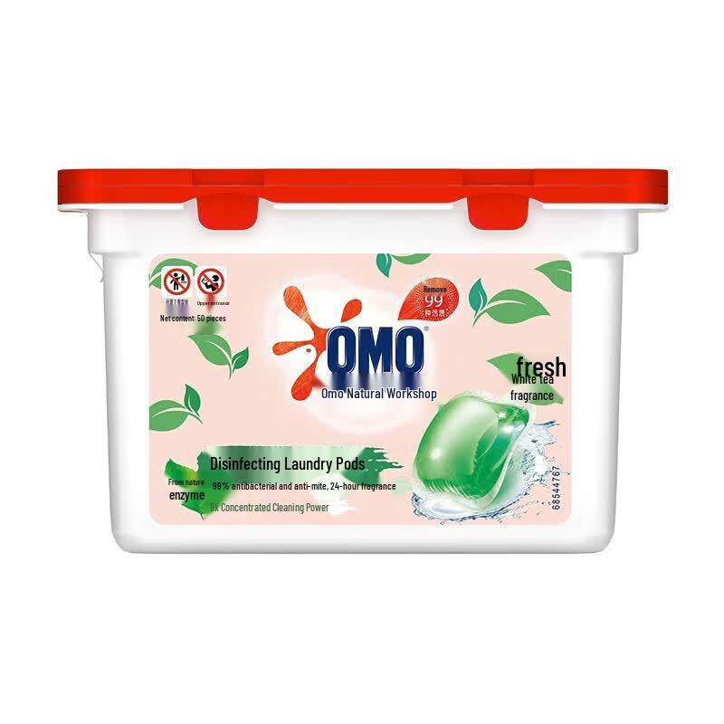OMO Natural Workshop White Tea Antibacterial Laundry Pods